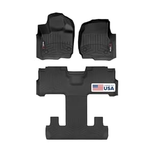 WeatherTech Custom Fit FloorLiners for Ford Expedition – Full Set (441665-1-4), Black