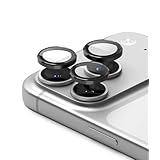 【Ringke】iPhone 17 Pro Max カメラ保護 ガラスフィルム CAMERA LENS FRAME GLASS FILM 硬度9H カメラレンズ保護 耐衝撃 傷防止 レンズ保護 スクラッチ防止 保護ガラス 強化ガラス アイフォン17プロマックスカメラレンズカバー フィルム - Black (2枚入り)