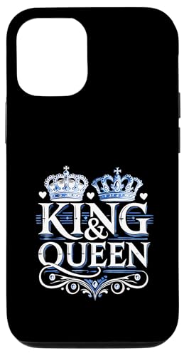 King and Queen ���C�����N���E�� �G���K���g ������ �J�b�v�� �X�}�z�P�[�X iPhone 12/12 Pro �p