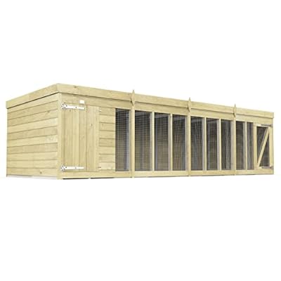 16x4 Dog Kennel And Run Pressure Treated Tanalised (4ft Height)