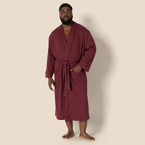 Image of Amazon Essentials Men's Lightweight Cotton Waffle Bathrobe (Available in Big & Tall)