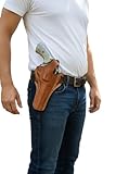 SWORD Handmade Holster for Revolver 357 Magnum 6 inch Leather OWB Holster for COLT Model 686 - GP100 Taurus Model 6-7 Shot Draw Right Hand -Brown + Loader (Brown)