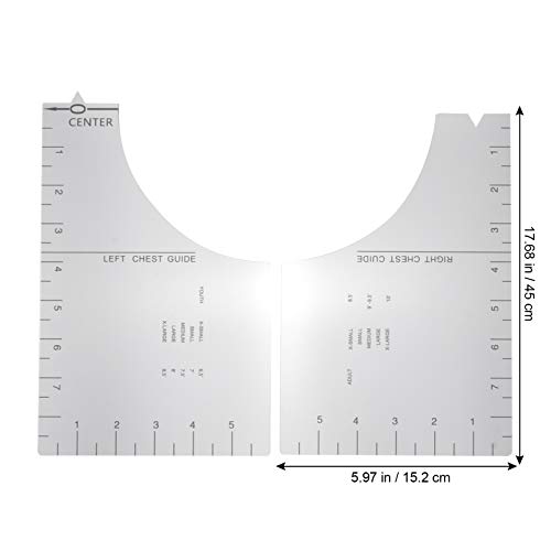 ARTIBETTER T Shirt Governer Gráficos T Shirt Alinhamento Ferramenta Guia Sublimação Designs Acrílico