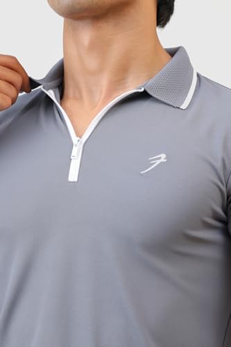 Image of FUAARK Men Stride Slim Fit Polo Tshirt in Premium Pique Fabric