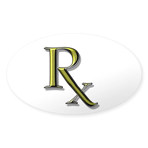 CafePress Pharmacy Rx Oval Sticker Oval Car Bumper Sticker