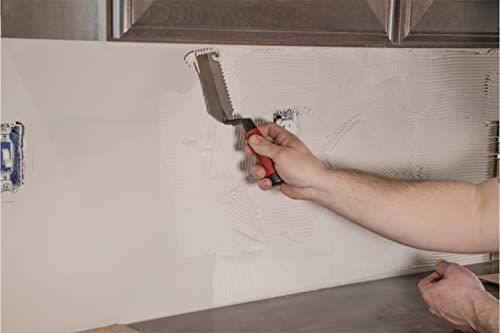 MARSHALLTOWN Notched Margin Trowel, 5 x 2 inches, Flooring and Tiling, DuraSoft Handle, 52VND - Image 6