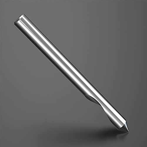 Huhao Spiral 60 Degree V Groove Engraving Tool Flat Bottom Cnc Router Bits 1/8 Inch Shank For Aluminum Mdf Hard Wood Copper 5Pcs #TOP6