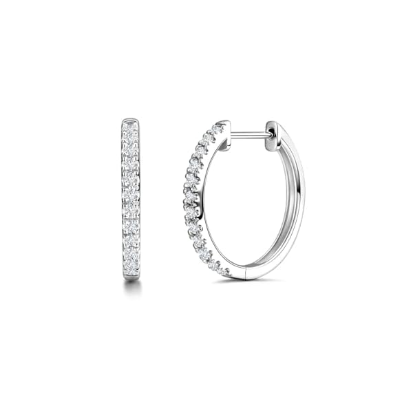 Agvana Circle of Light 0.13-0.78 Ct. Tw. Lab-Grown Diamond Hoop Earrings in Sterling Silver (D-E Color, VS Clarity) Fine Jewelry for Women Anniversary Birthday Gifts for Her, Size 8-20MM