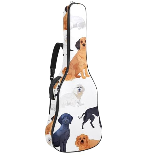 Étui souple pour guitare acoustique et basse avec sangle à dos