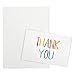 Juvale Thank You Cards with Envelopes - Bulk Blank Thank You Notes & Cards for Kids & Adults - 6 Assorted Rainbow Designs - White, 48 Pack, 4 x 6 In