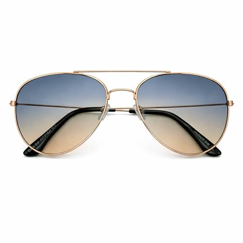 Image of OWL Aviator Pilot Sunglasses for Women and Men Size Medium Gold, Black, Silver, Bronze, Colorful Metal Frame