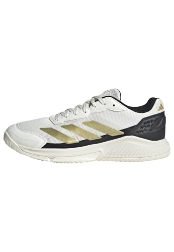 adidas Hombre Courtquick Mens Padel Shoes, Gold Met./Gold Met./Off White, 38 EU