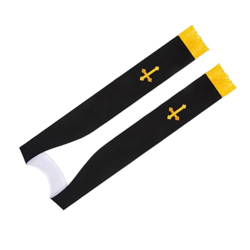 Estola pastoral doble vista chal nupcial negro 190 cm para sacerdote en bodas religiosas