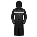 Combinaison De Pluie Pour Homme Femme, À Capuche Moto Imperméable Et Réfléchissante Extra Longue, Vêtements De Travail Blouson ​Tenue Pluie, Tissu Oxford, Pour Extérieu,Noir,4XL