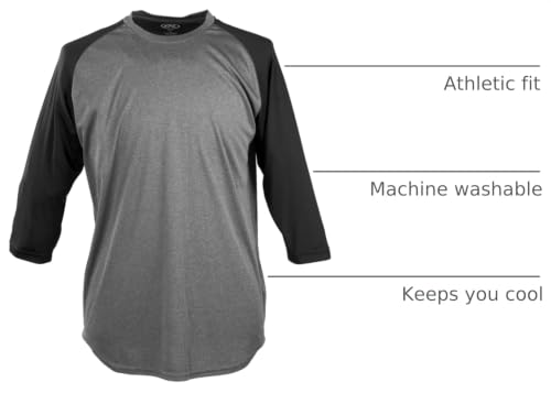Image of Rawlings | Baseball 3 /4 Sleeve Game /Practice Athletic Shirt | Adult Sizes | Multiple Colors