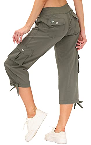 Amazon.com: MoFiz Women's Cargo Capris Hiking Pants Lightweight
