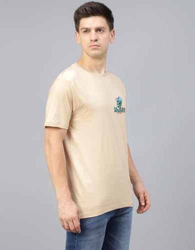 Image of Veirdo Men's T-Shirt Regular Fit Round Neck Pure Cotton Half Sleeve Graphics Printed T-Shirt Different Size Range S to 2XL