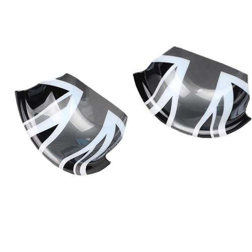 ABS プラスチック インテリア ドア ハンドル デコレーション カバー ステッカー トリム オーナメント 装飾 for ミニ クーパー Mini Cooper F56 ハッチバックF57 コンバーチブル 2014~2023 (Union Jack Gra