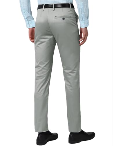 Image of EYEBOGLER Mens Regular Fit Solid Formal Pant