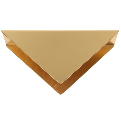 HOOTNEE Servilletero Vertical Dorado de Acero Inoxidable para Oficina y Hogar Soporte Triangular para Pañuelos y Caja de Tissues Diseño Moderno y Natural para Cocina Bar y Comedor