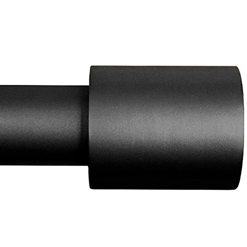 Augosta Heavy Duty Curtain Rods For Windows 48 To 84 Inch, Modern Design M2, Black #TOP9