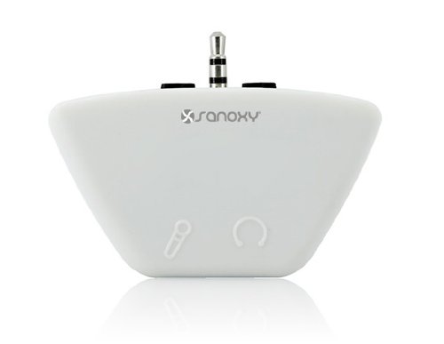 SANOXY Earphone Mic Converter Compatible for Xbox 360 (White)