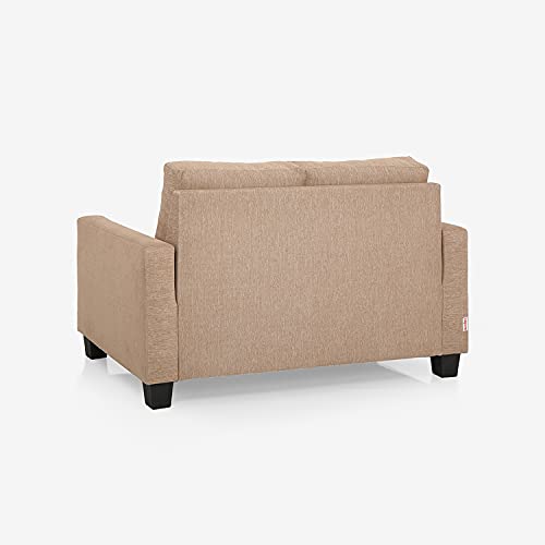 Image of Duroflex Ease - 2 Seater Sofa | Premium Fabric, High Comfort Foam, Durable Wood Frame & Easy Maintenance | 3 Year Warranty | Two Seater Sofa for Living Room - Brown