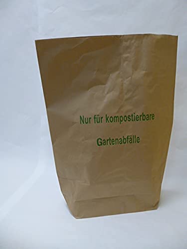 25 St. Papier-Bioabfallsäcke 120l Format 70x95x22 cm Motiv: "Kompostabfälle", 2lagig, mit extra Bodendeckblatt