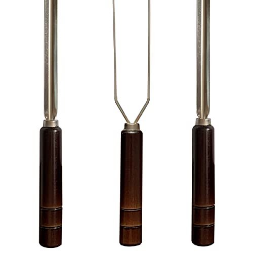 Kit 3 Espetos Artesanais Inox P/Churrasco