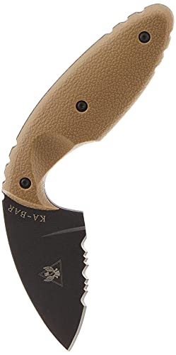 KA-BAR TDI Law Enforcement Fixed Blade Knife 2.3" Fully Serrated Drop Point AUS-8 Matte Blade Zytel Handle Coyote - Image 4