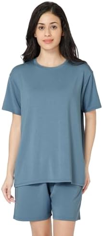 Bummer Women PureBreeze T-Shirt | Ultra-Soft Tri-Blend Modal Fabric, 220 GSM | Stretchable, Breathable & Odour-Free | Round Neck Casual, Gym & Lounge Wear tees | Premium Tshirt for Woman