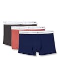 Tommy Hilfiger Herren 3er Pack Boxershorts Trunks Unterwäsche, Mehrfarbig (Blue Ink/Dark Ash/Dockside Red), XL