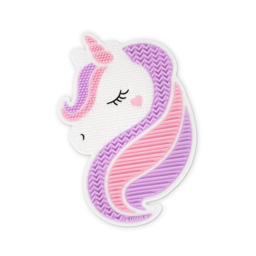 Legami - Tappetino Pulisci Pennelli da Trucco - Brush it Off! - Pad per Pulire Pennello dal Make-Up, Tampone in Silicone per Cosmetici con Ventosa, Tema Unicorn