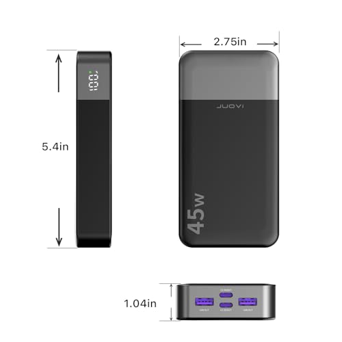 JUOVI 45W 20000mAh Power Bank (4-Port USB-C & USB-A) — view 8