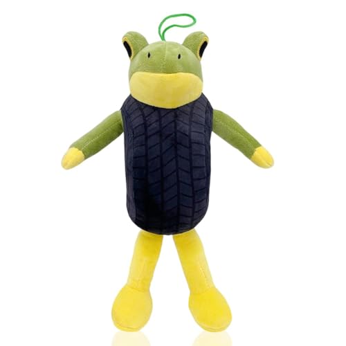 PyrrlicToy Juguete de Peluche, Peluche de Rana de neumáticos, Italan Brain Animales de Peluche para niños,Juguete de Oficina y Hogar -30cm