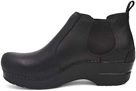 Dansko Frankie Classic Stapled Clog in Ankle Boot Style - Anti-Fatigue Rocker bottom promotes Forward Foot Motion - Premium Leather Uppers for Long-Lasting Wear Black 10.5-11 M US | Image 5