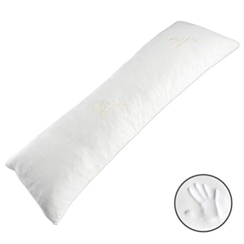 Milliard Body Pillow – with Shredded Memory Foam and Bamboo, Hypoallergenic Cover/Full Size/Fits 20x54” Body Pillow Cases and Covers