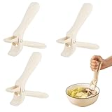 Agarradera termorresistente para platos, 3 Pinzas Elevadoras Antideslizantes Ajustables, Pinza aislante para platos de cocina, para Microondas Freidora de Aire Ollas Vaporera Tostadora