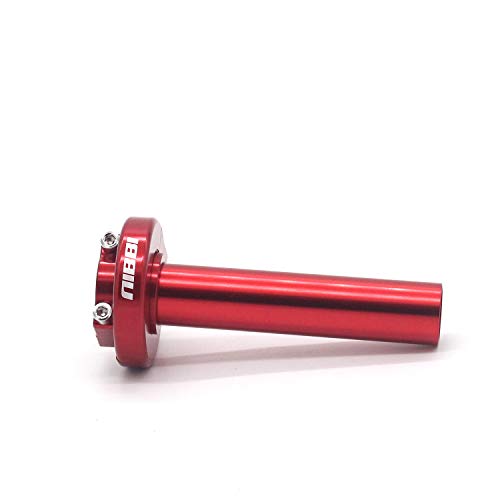 Nibbi Universal Replacement High Performance Adjustable Modified Aluminum Cnc 7/8" Throttle Handlebar Accelerator Fit Motorcycle Scooter Atv Motorcross Dirt Bike Gy6 Chinese Scooter (Red) #TOP4