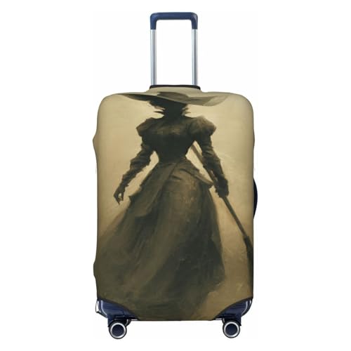 Mysterious Witch Elastic Travel Luggage Covers Dustproof Scratch-Resistant Suitcase Protector Fit 22-24 Inch