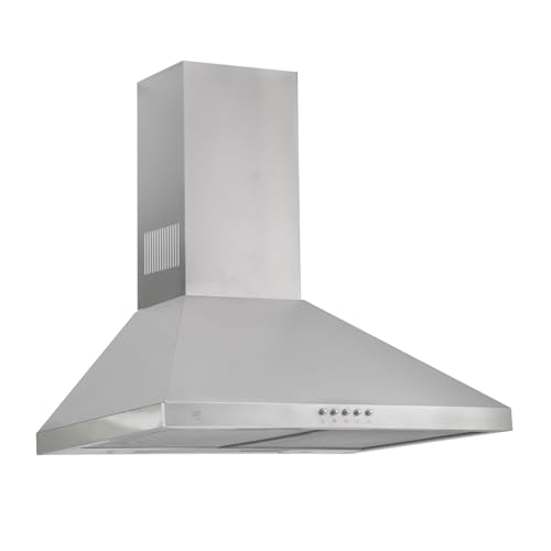 Recopilación de Campana 60 Cm del mes. 42 AVERA Campana para cocina de pared piramidal 60 cm Acero Inoxidable, 3 Velocidades, Doble Filtro de malla lavable y Filtro de carbón activado, Extrae y Purifica | CEP60