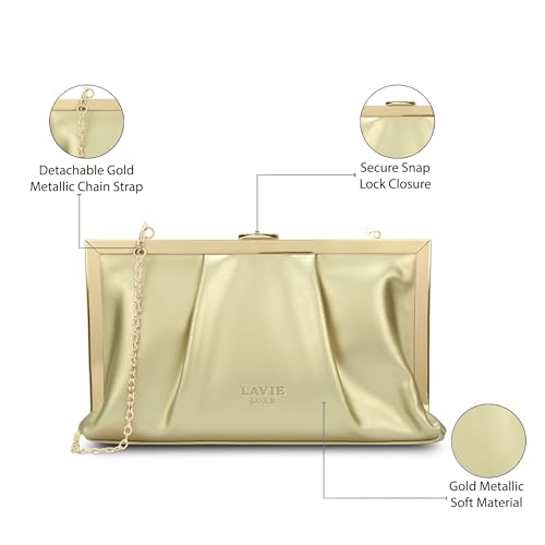 Image of Lavie Luxe Women's Pleatz25 Framed Clutch | Ladies purse | Gift For Women