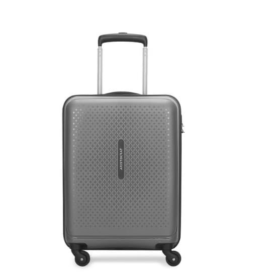 Image of Aristocrat Stratolite Cabin 55 Cm(Small) 4 Wheels Trolley Bags for Travel Hard Case Luggage, Lightweight Bag with Combination Lock & Robust Trolley with 5 Years Warranty (Grey)