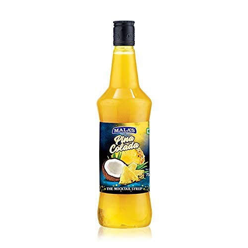 Image of Mala's Fruit Mocktail Syrup Pina Colada 750ml, 1 Count &, Fruit Mocktail Syrup Green Mint 750ml, 1 Count