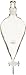 Corning Pyrex Borosilicate Glass Pear-Shaped Squibb Separatory Funnel with Glass Standard Taper Stopper, 500ml Capacity (Case of 4)