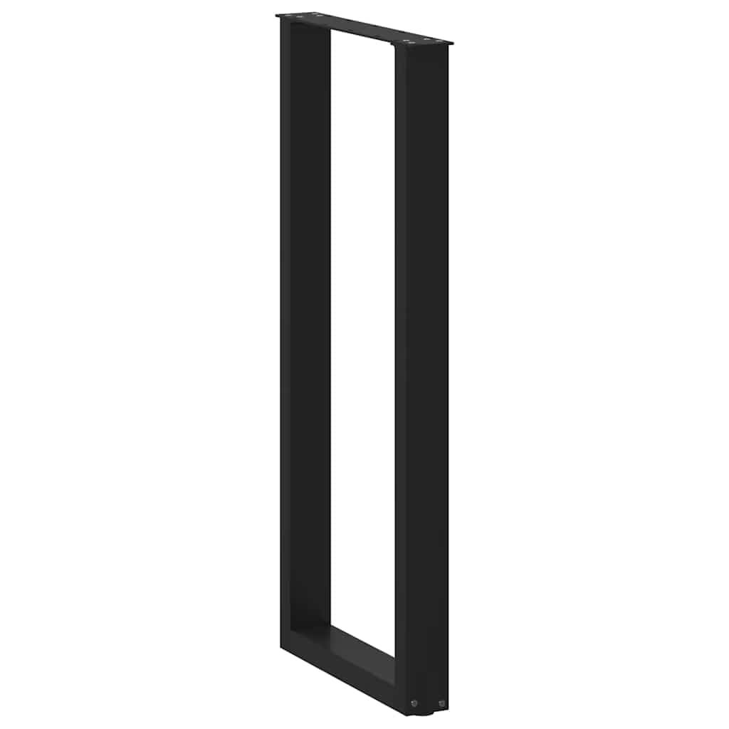 Nogi do stołu barowego w kształcie litery U, 2 sztuki, czarne, 50 x 110-111