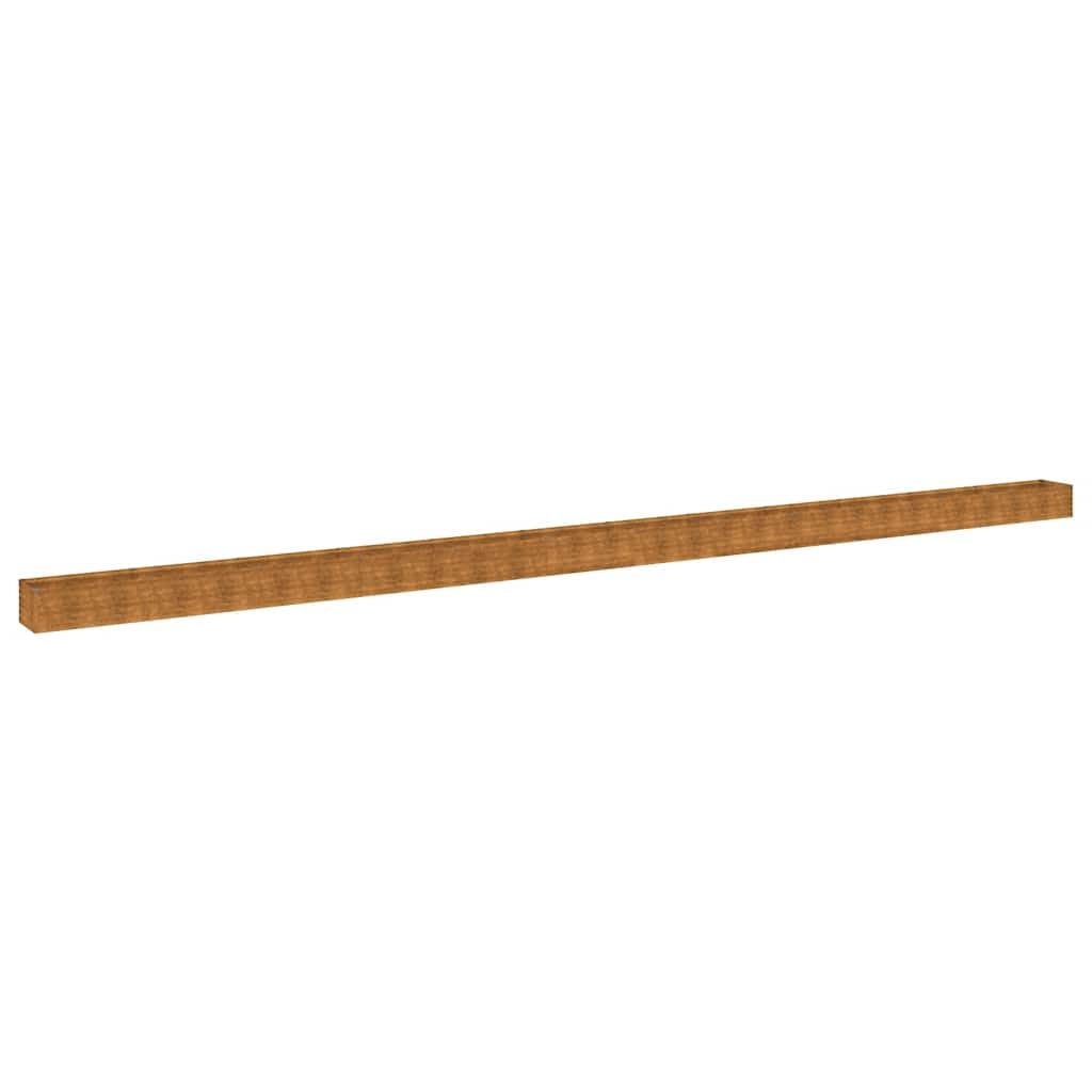 vidaXL Hochbeet, Wetterfest Pflanzkasten mit viel Platz, Pflanzkübel Blumenkasten für Balkon Garten, Blumenkübel Gemüsebeet, 1152x50x36 cm Cortenstahl