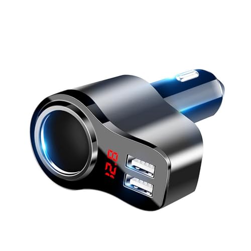 Cargador rápido para coche USB dual pantalla digital cargador de teléfono