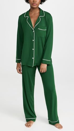 Image of Eberjey Gisele Classic Women's Pajama Set | Long Sleeve Shirt + Long Pants