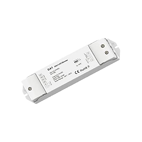 LEDKIA LIGHTING Driver Regulable DALI para Tira LED Monocolor 12/24V Compatible con Pulsador Blanco Cover